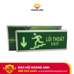 Đèn Exit Chỉ Dẫn Thoát Hiểm Xuống Cầu Thang Bên Trái