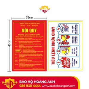 Bộ nội quy tiêu lệnh PCCC (4 tấm) - HÀNG LOẠI 1 - CHỐNG RỈ