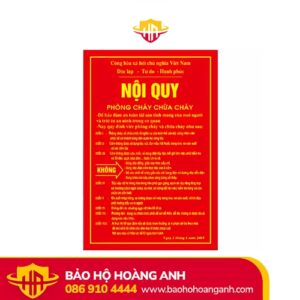 Bộ nội quy tiêu lệnh PCCC (4 tấm) - HÀNG LOẠI 1 - CHỐNG RỈ