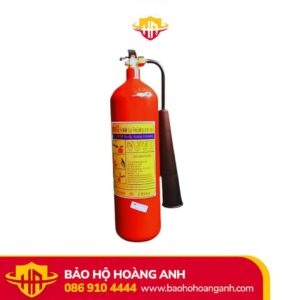 ( A17 ) Bình chữa cháy khí co2 mt3 3kg thân hình trụ bằng thép sơn tĩnh điện đỏ dày và nặng, loa phun thiết kế phễu to