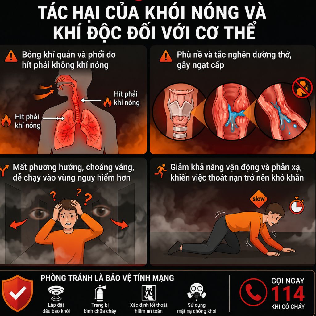 ngạt khói khi cháy